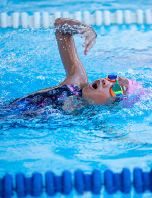 Swimming Athlete In Freestyle Competition